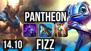 PANTHEON vs FIZZ (MID) | 76% winrate, 8 solo kills, Legendary, 16/3/5, 41k DMG | NA Master | 14.10