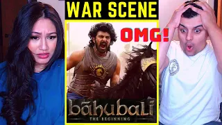 *THE BEST SCENE EVER* Bahubali: The Beginning War Scene Reaction!!!! BollyBritsReact