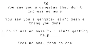 Kat Dahlia- Gangsta Instrumental with lyrics