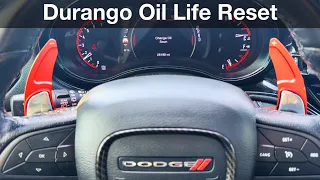 2014 - 2023 Dodge Durango Change Oil Soon Reset / How to reset oil life reminder