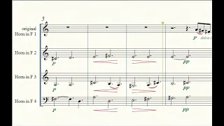 Tchaikovsky   Symph  5,mvt 2 fragment for Horn Quartet