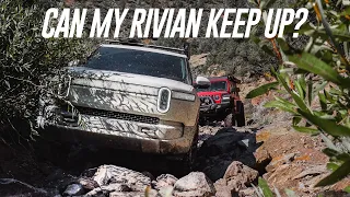 Can My Rivian Keep Up With Two Modified Jeeps?