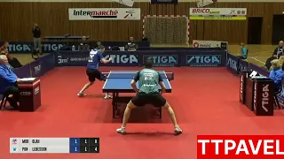 BENEDEK OLAH vs EMMANUEL LEBESSON 2022 обзор матча🏓🏆⚽️🥅Table tennis shots defensive best in the best