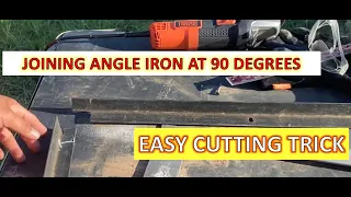 Joining Angle Iron at 90 Degrees Easy Cope Joint | New Easy Trick Cutting Angle Bar