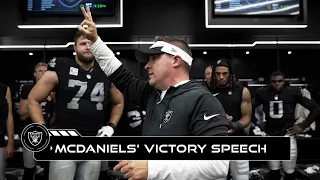 Josh McDaniels’ Locker Room Victory Speech vs. Patriots | Raiders | NFL