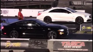 2018 Ford Mustang GT vs Mercedes AMG CLS 63 S 1/4 Mile