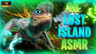 1 Hour LOST ISLAND ASMR! | Ambience - Relaxation - Dinosaur Noises - Raining | Ark Survival Evolved