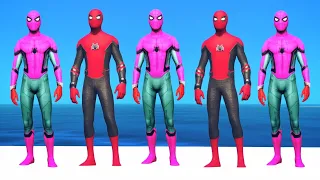 GTA 5 Epic Ragdolls | Rainbow Spiderman and Super Heroes Jumps/fails Episode 41 (Euphoria Physics)