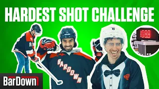 ATTEMPTING TO BREAK ZDENO CHARA'S SLAPSHOT RECORD | BARDOWN CHALLENGE VOL  2