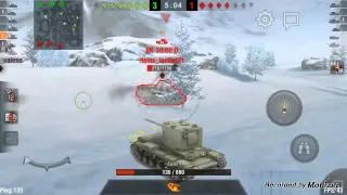 World Of Tank Blitz Gameplay : KV-2 105mm Gun (No Sound)