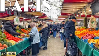 🇫🇷[PARIS 4K] WALK IN PARIS "PARIS TRADITIONAL  MARKET WALK" (4K60 FPS VERSION) 09/APRIL/2024