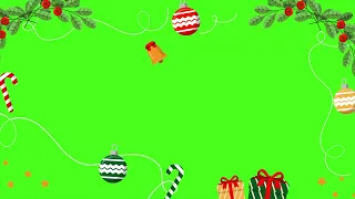 Christmas background frame greenscreen | 4K