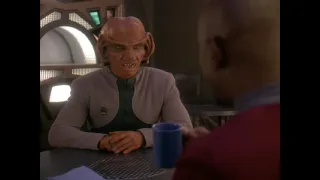 Rom and Captain Sisko Talking