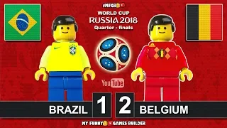 Brazil vs Belgium 1-2 • World Cup 2018 Quarter-finals 06/07/2018 All Goals Highlights Lego Football