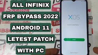 ALL Infinix 2022 Latest Security Patch FRP BYPASS Without PC Android 11