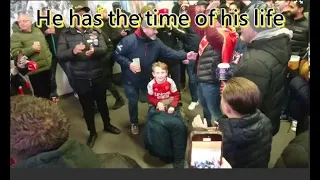 Heartwarming moment as Arsenal fans ask Mum with Son in wheelchair to join them at Emirates Stadium