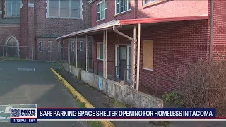 Safe parking space shelter opening for homeless in Tacoma | FOX 13 Seattle