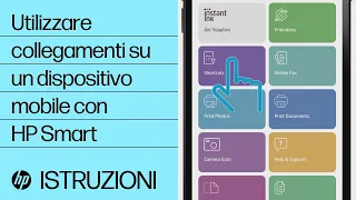 Come creare e utilizzare collegamenti con stampanti HP su dispos. mobile con HP Smart | HP Support