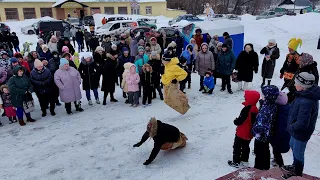 Масленица пос  Кузбасский 2024. 4K видео.