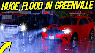 DRIVING MY DURANGO HELLCAT IN A HUGE FLOOD ON GREENVILLE!