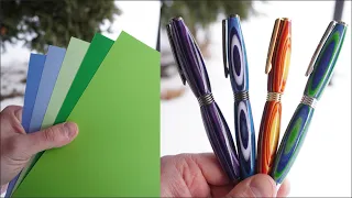 Woodturning | Paper to Pens! Using card stock paper to make resin pens!