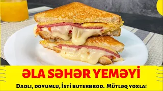 Mənim səhər yeməyim ✌️ ASAN hazırlanan İSTİ BUTERBROD😊 |MYFOODCHANNEL