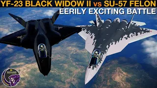 YF-23 Black Widow II vs Su-57 Felon: BVR Missile Battle & Dogfight | DCS