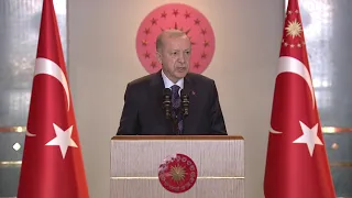 Cumhurbaşkanımız Recep Tayyip Erdoğan İl Müftülerini Cumhurbaşkanlığı Külliyesinde kabul etti.