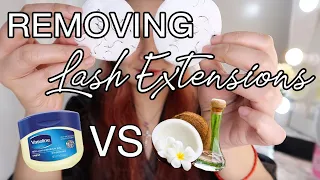 HOW TO REMOVE LASH EXTENSIONS AT HOME (VASELINE VS VCO)