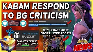 Kabam Respond To BG S4 Meta Criticism | Banquet Rewards Maybe Today? | New Update Info Today [MCN]