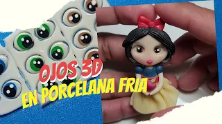 Ojos 3D en Porcelana Fria / Como hacer Ojitos para Porcelana Fria 👀 // Eyes for Cold Porcelain 👀