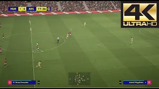 PES 2022 4K 60 FPS Amazing Realism LIVE Broadcast Camera Manchester United vs Arsenal