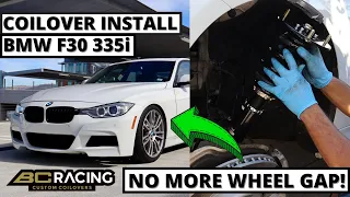 Coilover Install on my F30 BMW 335i RWD! | BC RACING CUSTOM COILOVERS INSTALL