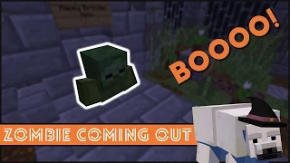 Minecraft - How To Make A Zombie Coming Out of A Grave (Halloween)