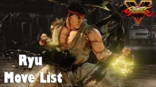 Street Fighter V - Ryu Move List