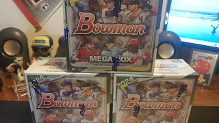 FIRST LOOK!!! 2024 Bowman MEGA BOX rip times 3!! Hit a HOT player #ed!! MLB baseball ⚾