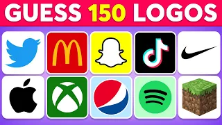 Guess the Logo in 3 Seconds | 150 Famous Logos | Logo Quiz 2024 | Bunny Quiz