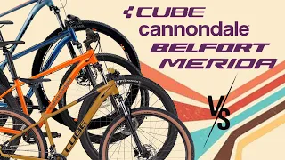 🧐💰💰 Cual es la mejor bici para iniciar MTB - Belfort, 🆚Cube, 🆚Merida o 🆚Cannondale Trail