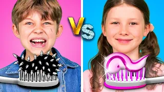 NIÑA BUENA VS NIÑO MALO || Geniales Trucos Para Niñeras, Épicas Ideas De Crianza por TooLala!