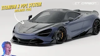 CT Carbon | McLaren 720s | Titanium X Pipe Exhaust Fitting & Sound!