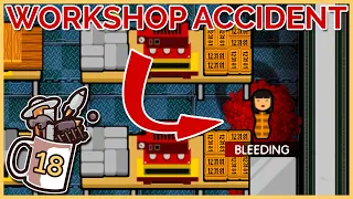 EMERGENCY! Bleeding Out from Industrial Accident! | Prison Architect - Sunset #18