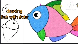 #Drawing fish using dots # easy drawing of fish #step by step easy fish drawing