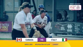 HIGHLIGHTS - Canada vs Italy – WBSC Women’s Softball World Cup