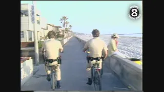 Police patrol San Diego beaches, boardwalks on bikes in 1982