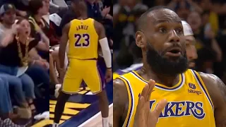 LeBron James scares courtside fan for calling him a crybaby then mocks her 😂