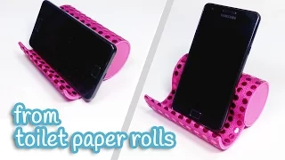 DIY crafts: PHONE HOLDER from toilet paper rolls - Innova Crafts