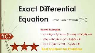 Problems on Exact Differential Equation