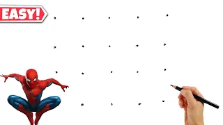 Easy Spiderman  Drawing  from Dots / spiderman no way home extended version Drawing  / Easy Drawing
