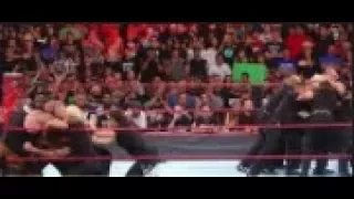 face-to-face - WWe RAW 14 August 2017 - Roman & Smoa joe & Brock Lesnar  & Strowman