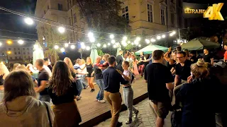 Львів центр, вечірня прогулянка(Ukraine, Lviv center, evening walk) 4К